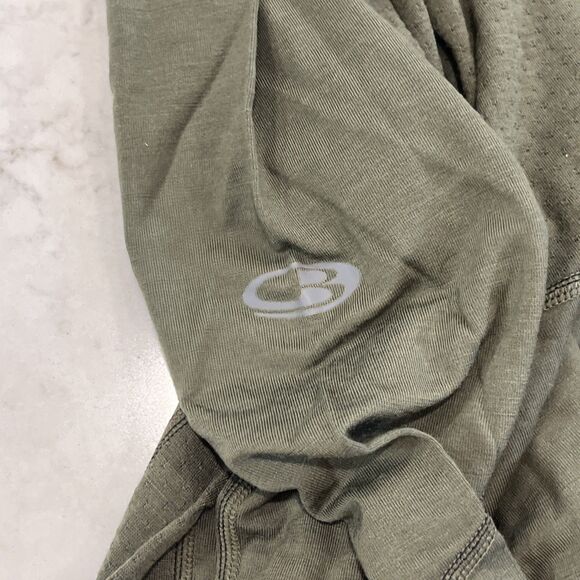 Icebreaker NEW 150 Zone Long Sleeve Half Zip Mens Large Merino Blend Top Green - Picture 8 of 16